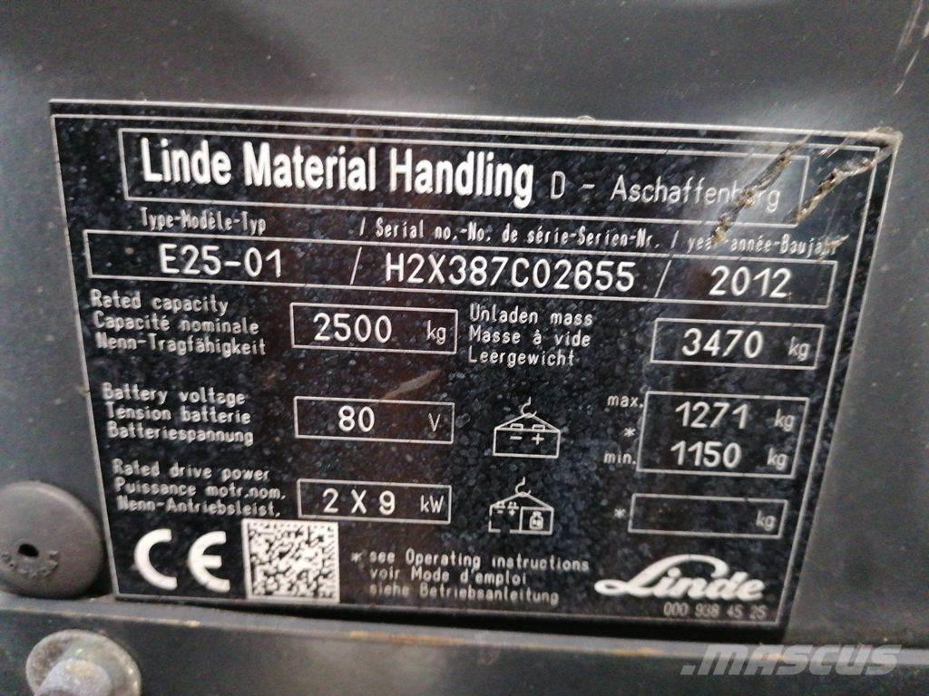 Linde E25-01 Elektriniai šakiniai krautuvai