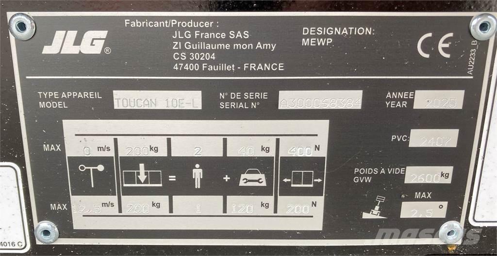 JLG Toucan 10E-L Kiti keltuvai ir platformos