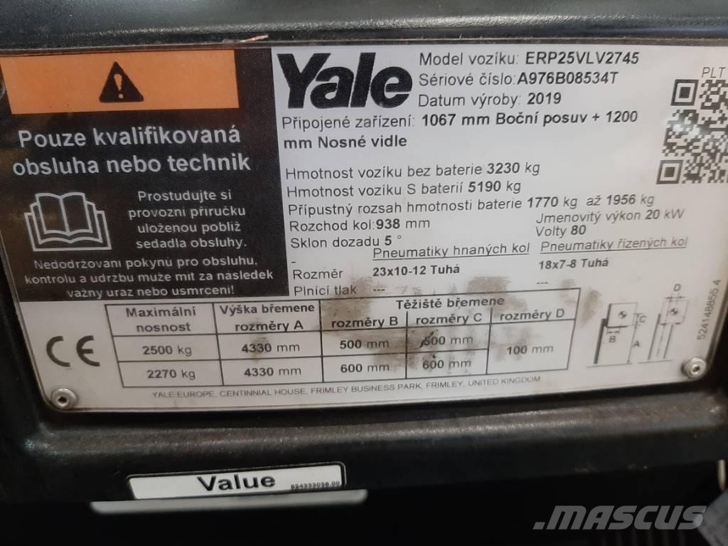 Yale ERP 25 VL Elektriniai šakiniai krautuvai