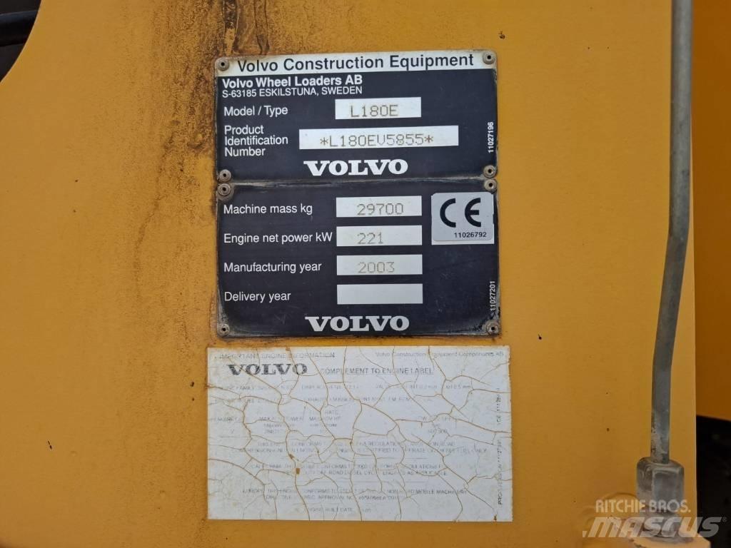 Volvo L 180 E Naudoti ratiniai krautuvai