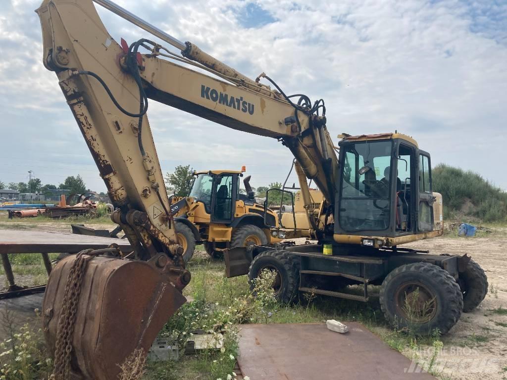 Komatsu PW 170 Ratiniai ekskavatoriai