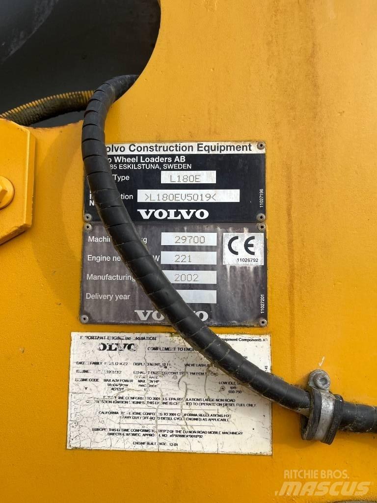 Volvo L 180 E Naudoti ratiniai krautuvai