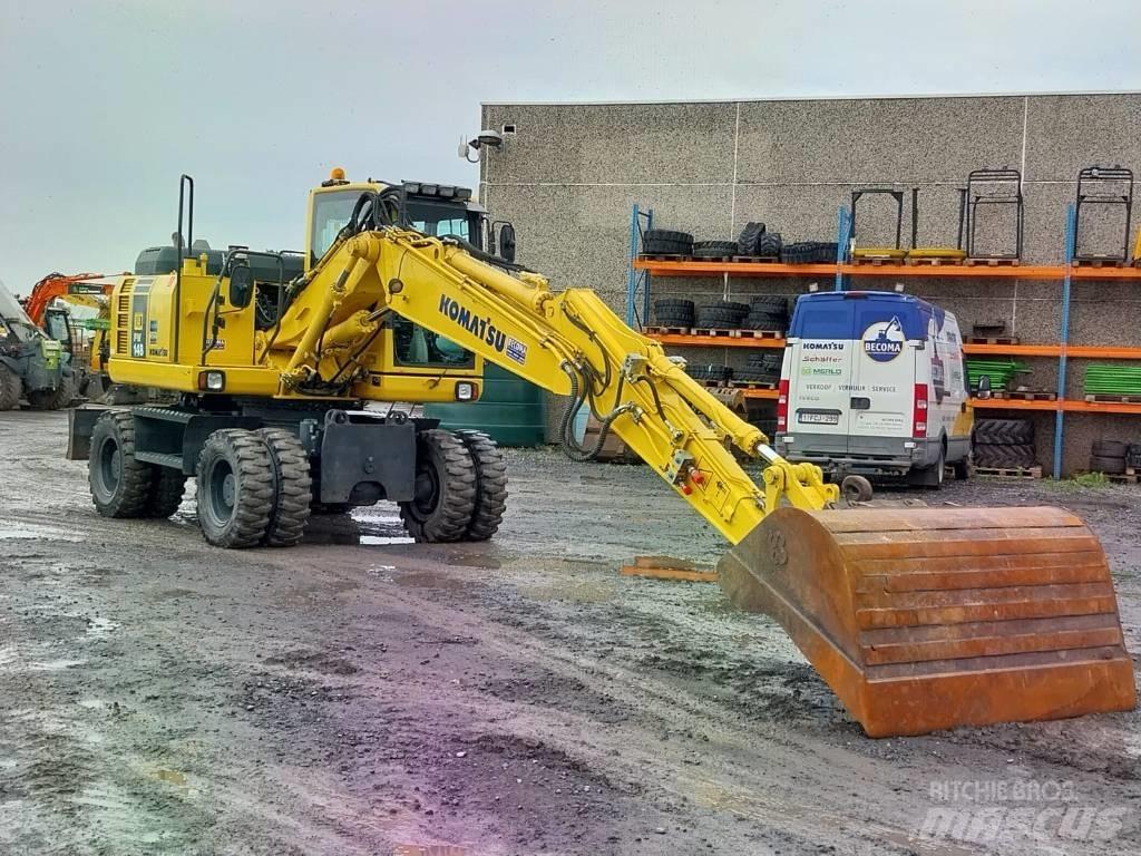 Komatsu PW148-8 Ratiniai ekskavatoriai