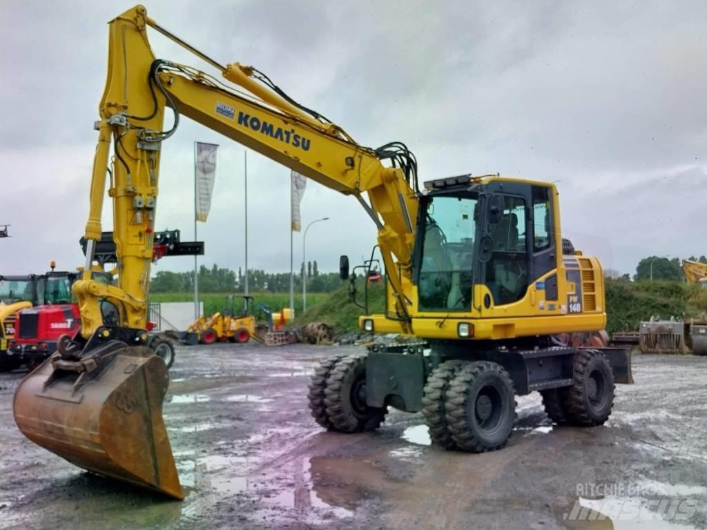 Komatsu PW148-8 Ratiniai ekskavatoriai