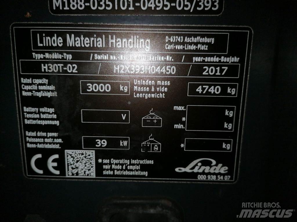 Linde H30T-02 LPG (dujiniai) krautuvai