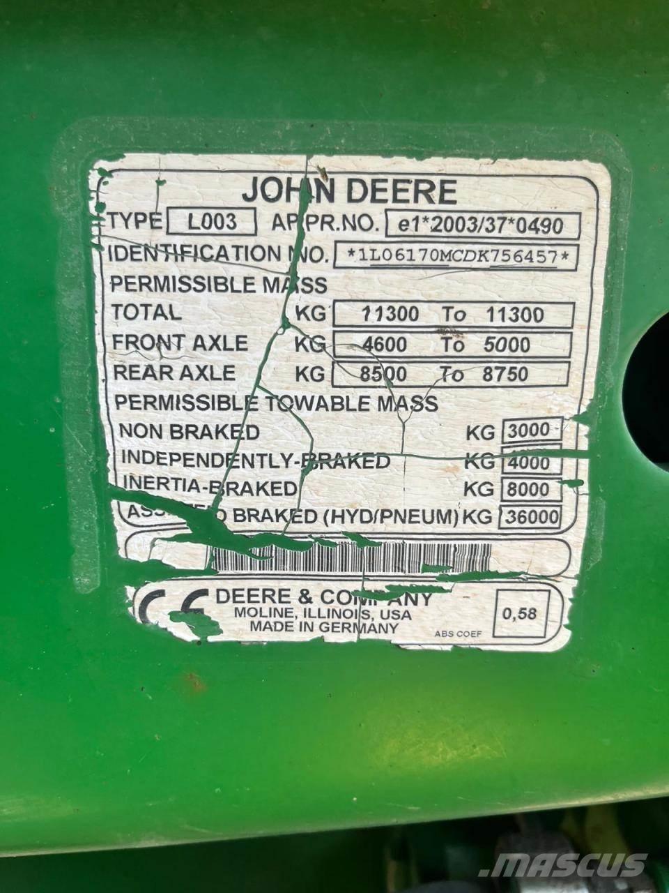 John Deere 6170M Traktoriai