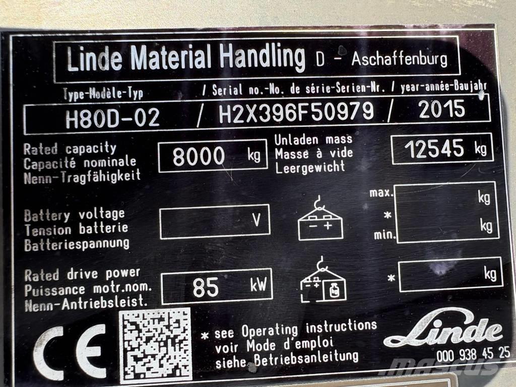 Linde H 80 D Dyzeliniai krautuvai