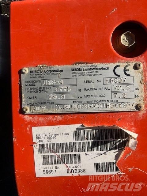 Kubota U 48-4 Mini ekskavatoriai < 7 t