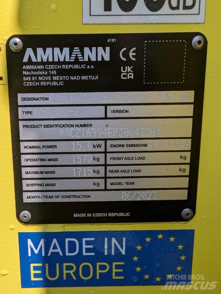 Ammann ARX20-2 Porinių būgnų volai