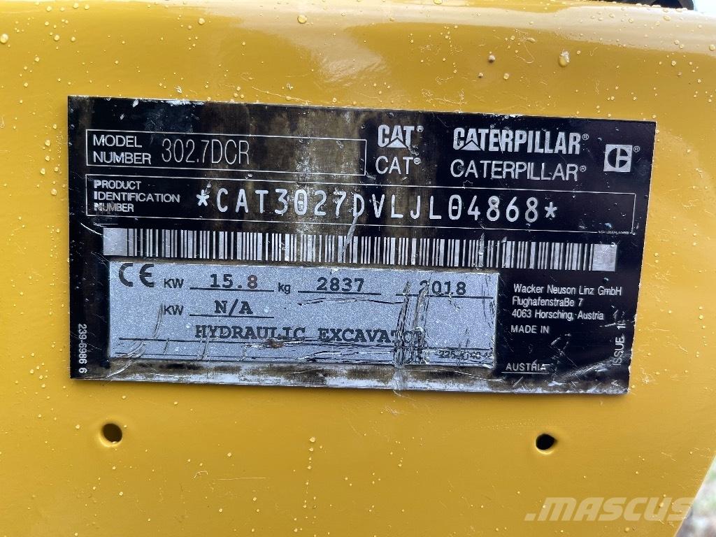 CAT 302.7D CR Mini ekskavatoriai < 7 t