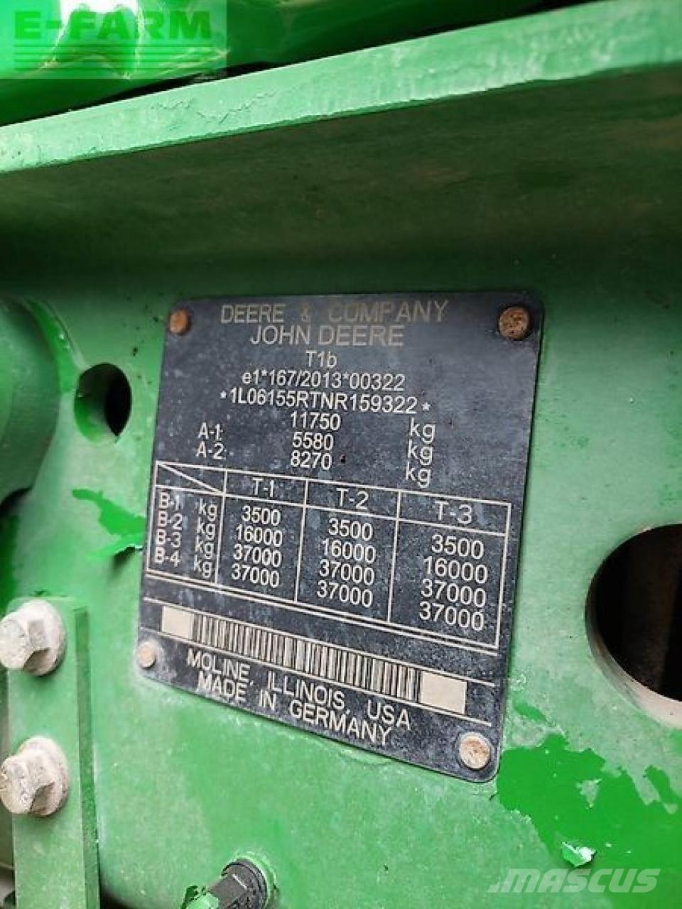 John Deere 6r155 Traktoriai