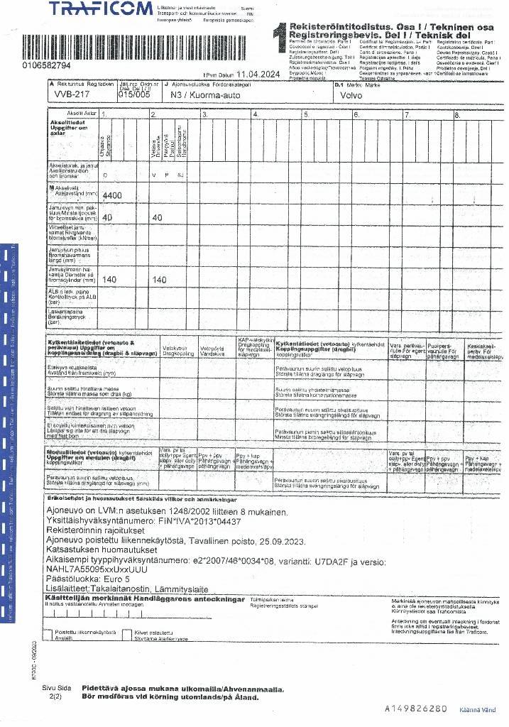 Volvo FL 240 Sunkvežimiai su dengtu kėbulu