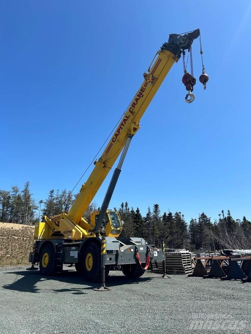 Grove RT880E Neapdoroto reljefo kranai