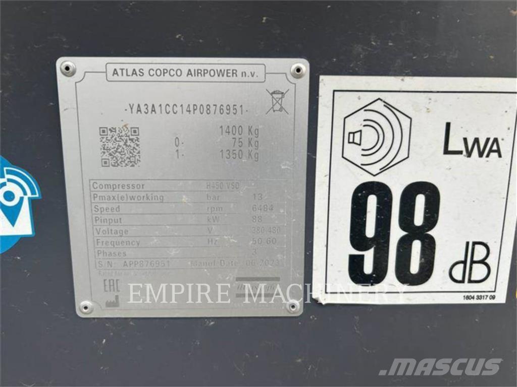 Atlas Copco H450 Kompresoriai