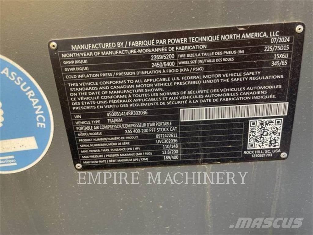 Atlas Copco XAS400CD Kompresoriai