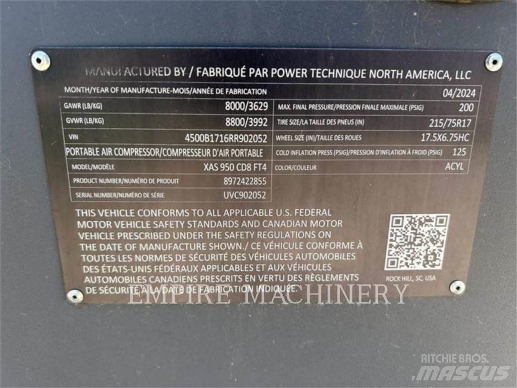 Atlas Copco XAS950CD Kompresoriai