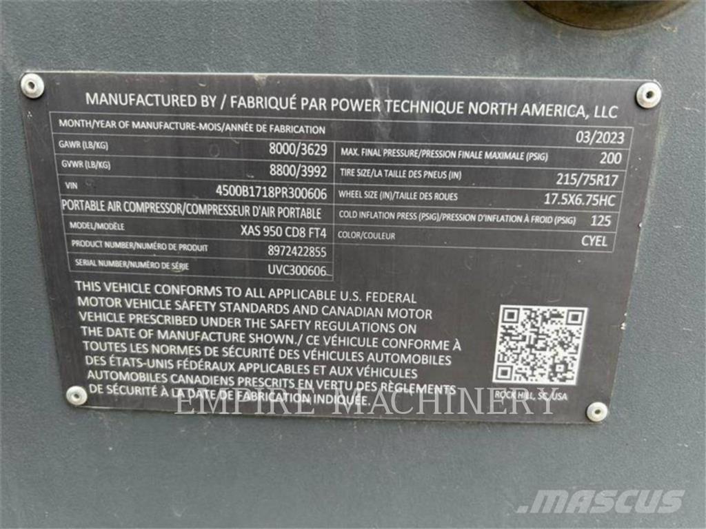 Atlas Copco XAS950CD Kompresoriai