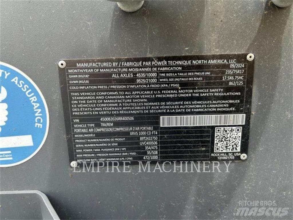 Atlas Copco XRVS1000CD Kompresoriai
