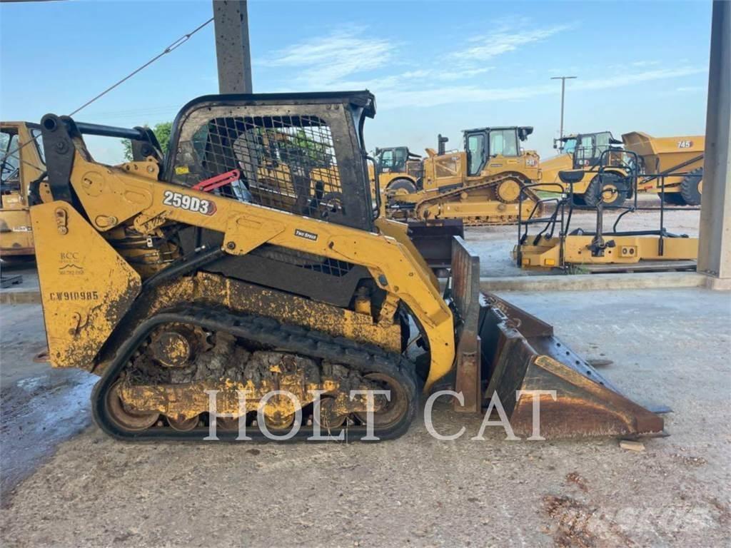 CAT 259D Krautuvai su šoniniu pasukimu