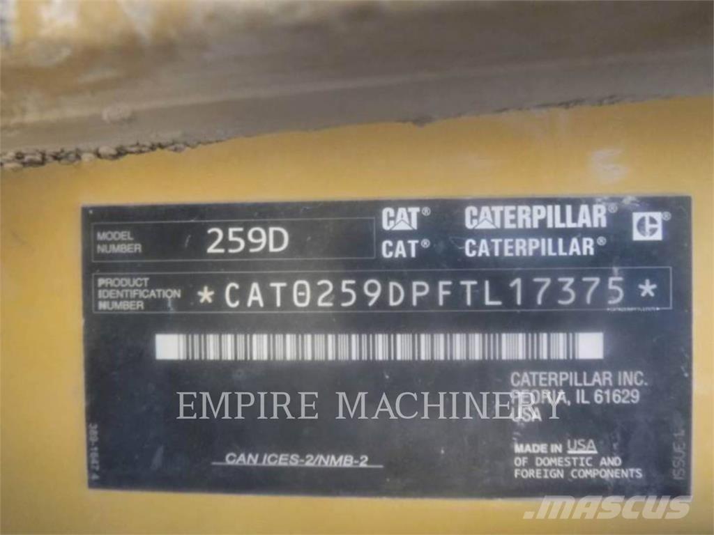 CAT 259D Krautuvai su šoniniu pasukimu