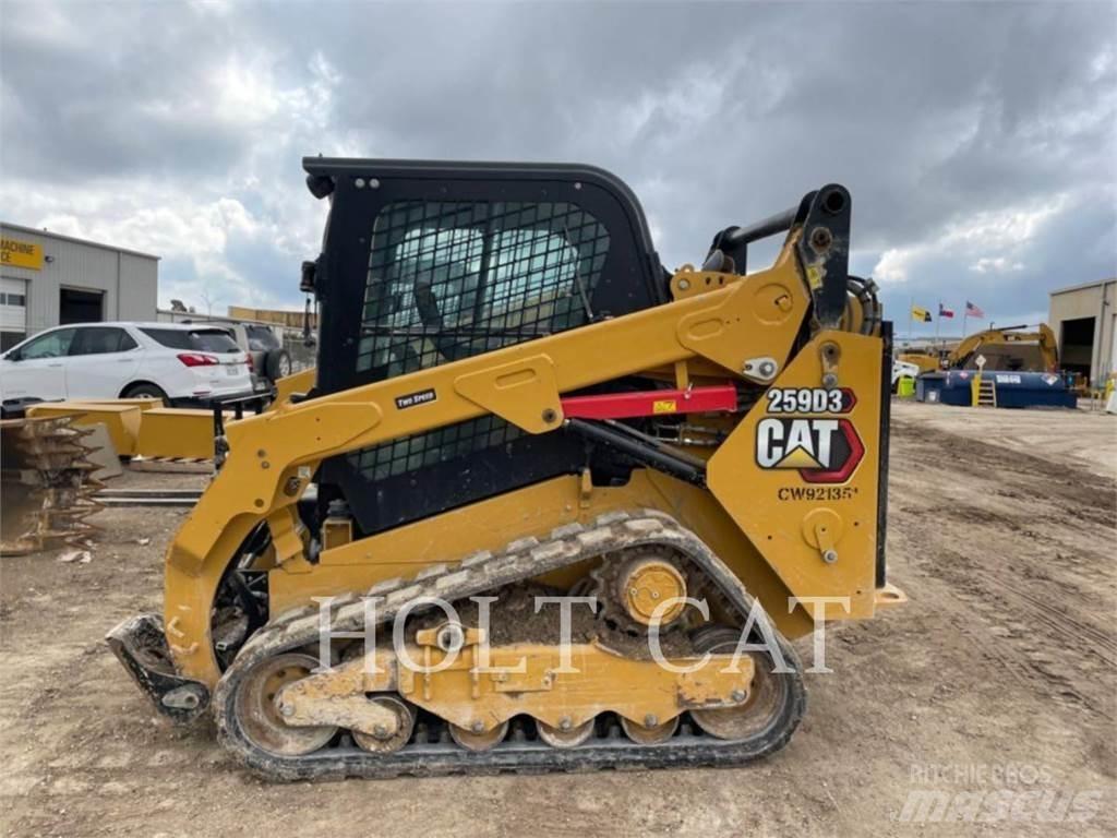 CAT 259D CAB Krautuvai su šoniniu pasukimu