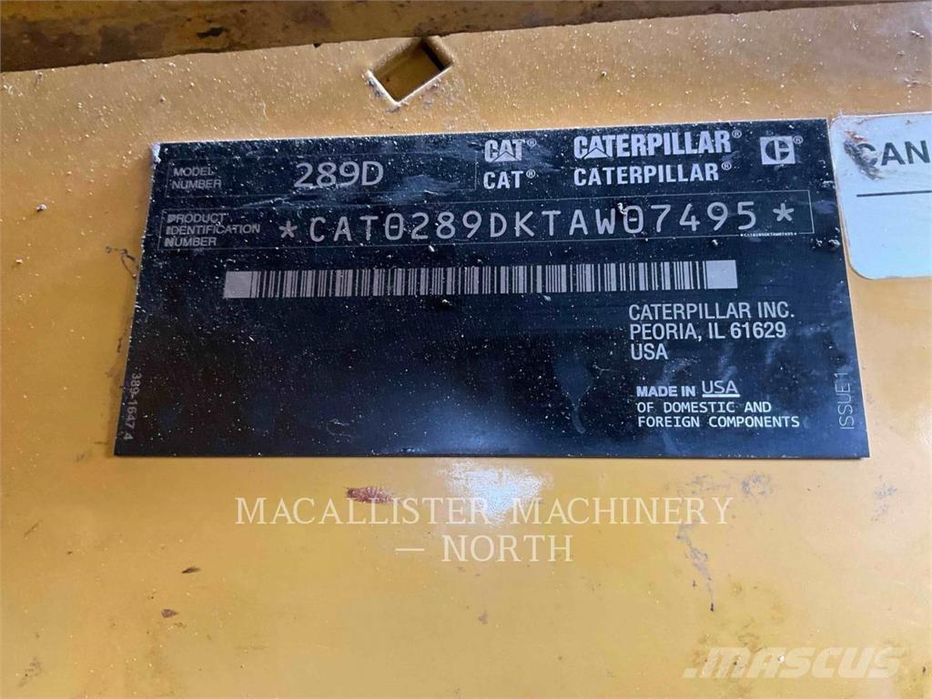 CAT 289D A2Q Krautuvai su šoniniu pasukimu
