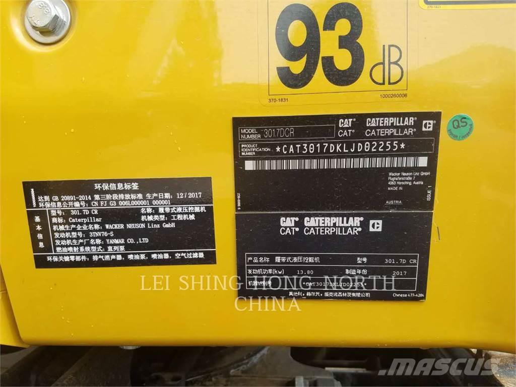 CAT 301.7DCR Vikšriniai ekskavatoriai