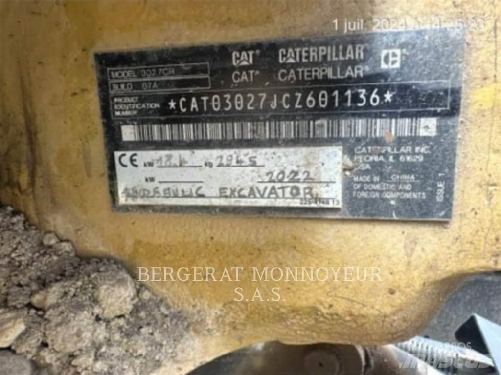CAT 302.7 Vikšriniai ekskavatoriai