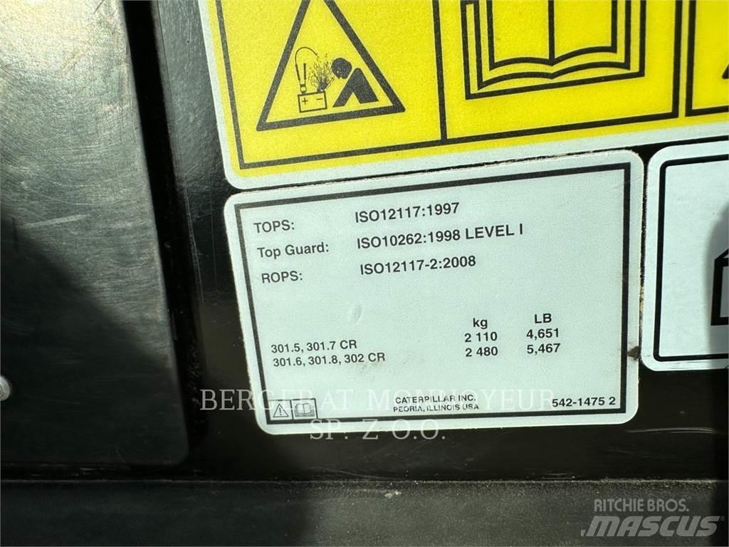 CAT 302CR Vikšriniai ekskavatoriai