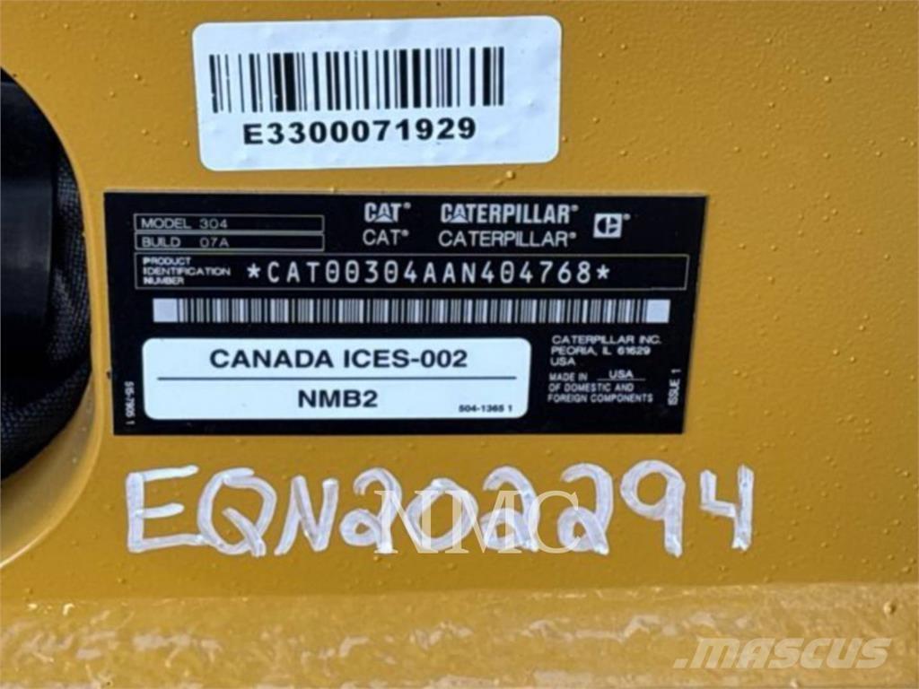 CAT 304-07 Vikšriniai ekskavatoriai