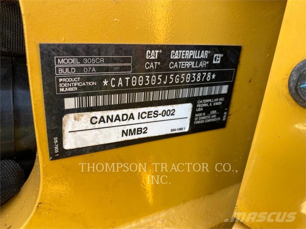 CAT 305 CR Vikšriniai ekskavatoriai