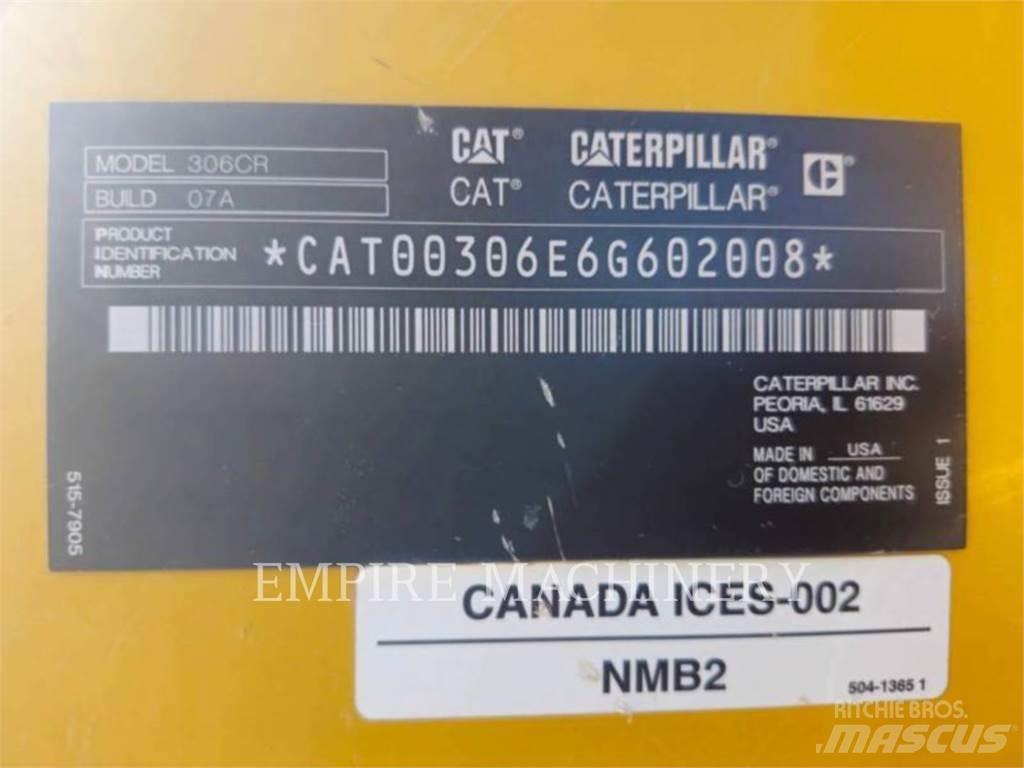 CAT 306 CR Vikšriniai ekskavatoriai