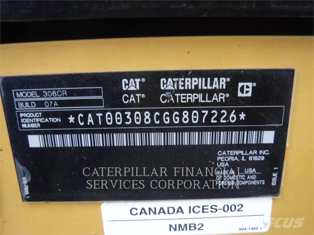 CAT 308-07CR Vikšriniai ekskavatoriai