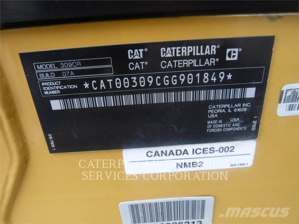 CAT 309-07CR Vikšriniai ekskavatoriai