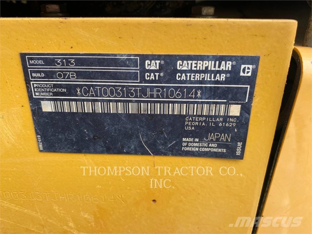 CAT 313 Vikšriniai ekskavatoriai
