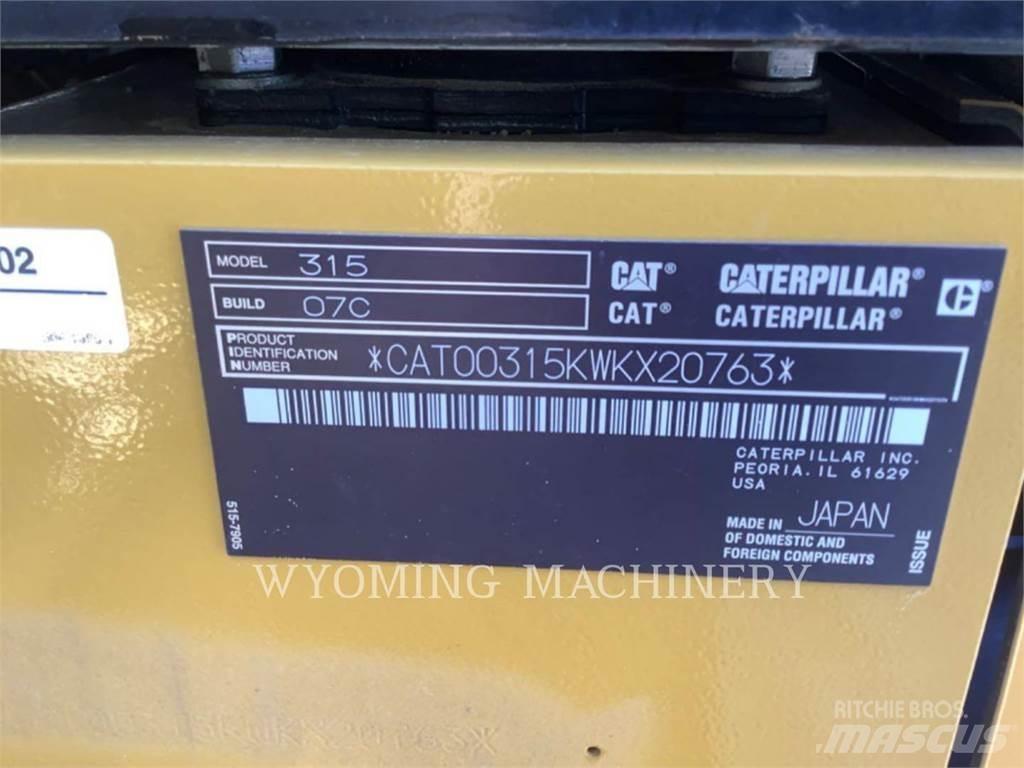CAT 315 Vikšriniai ekskavatoriai