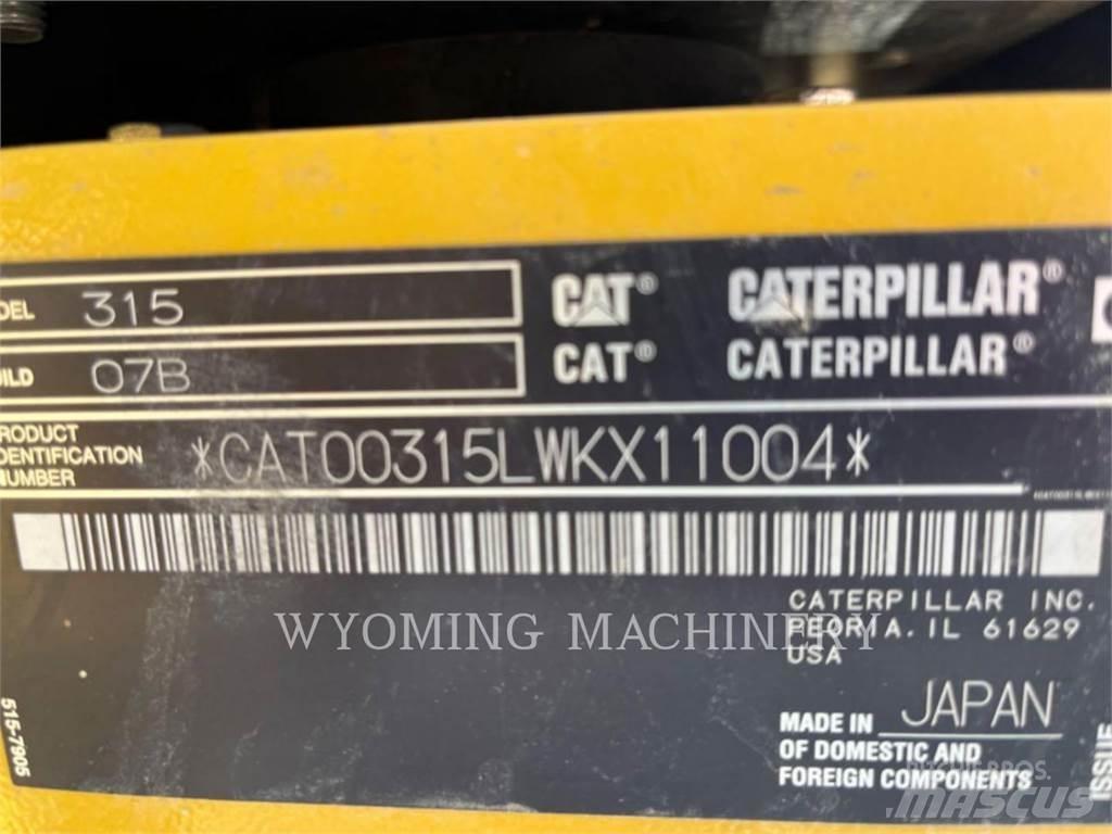 CAT 315 Vikšriniai ekskavatoriai