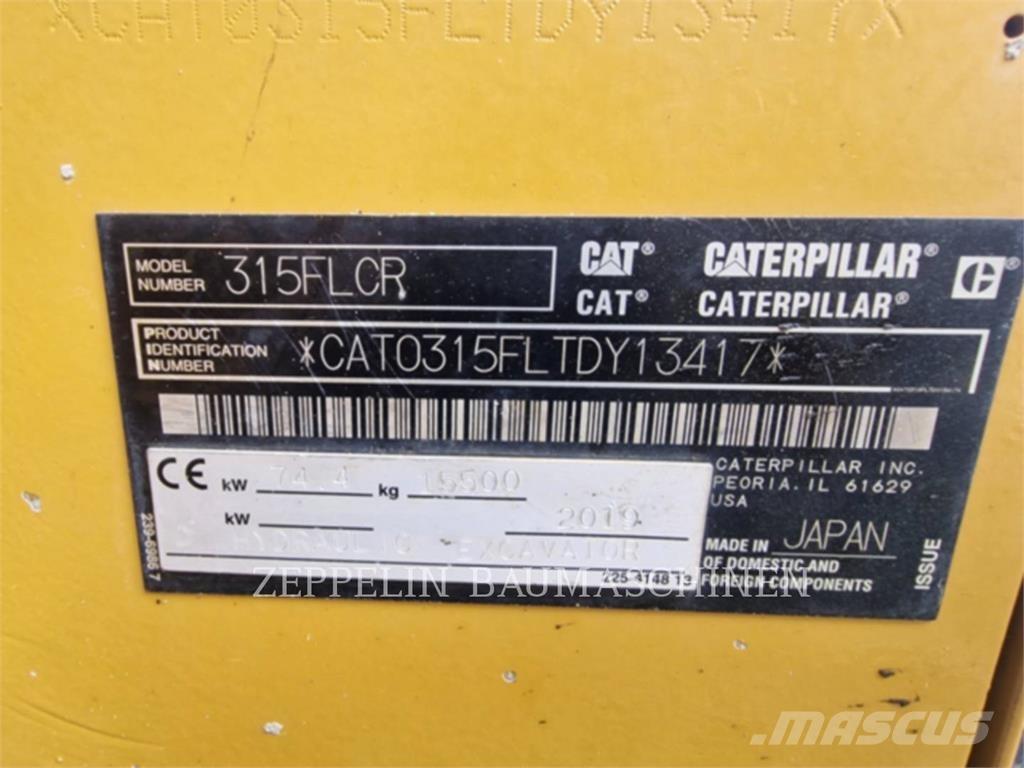 CAT 315FL Vikšriniai ekskavatoriai