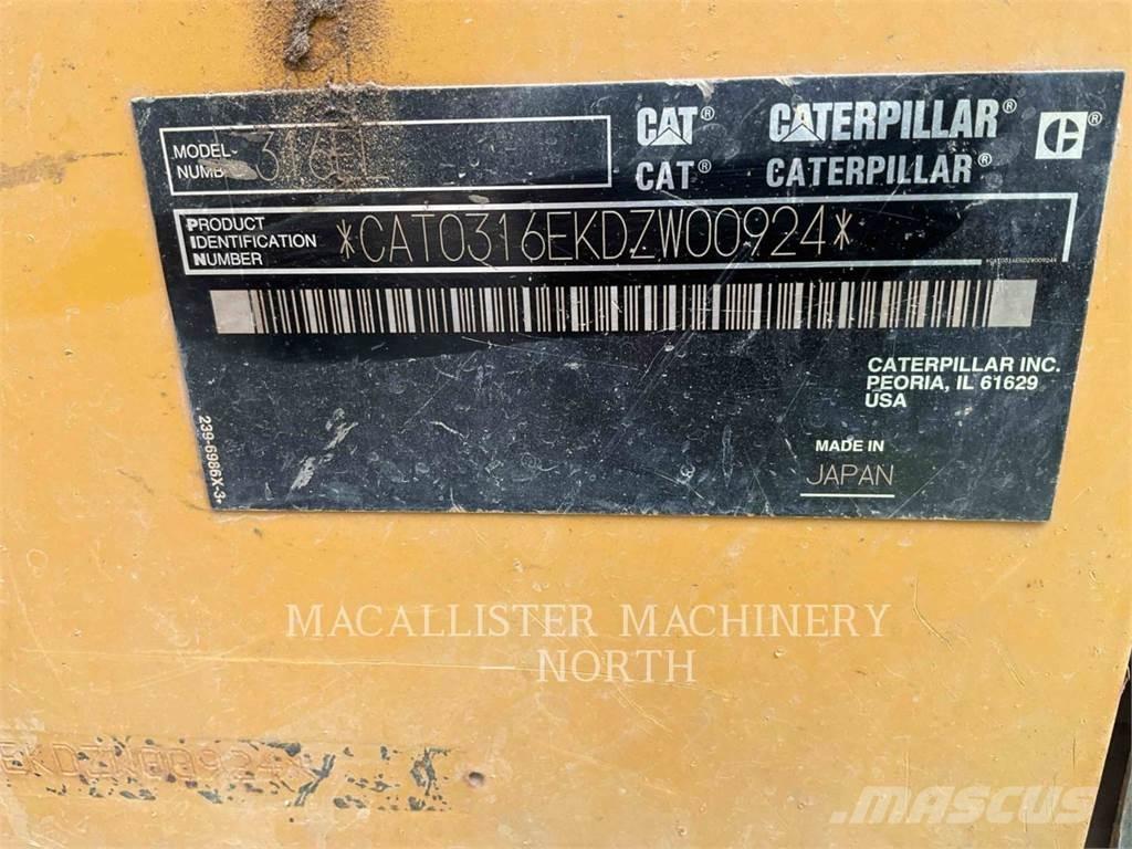 CAT 316EL Vikšriniai ekskavatoriai