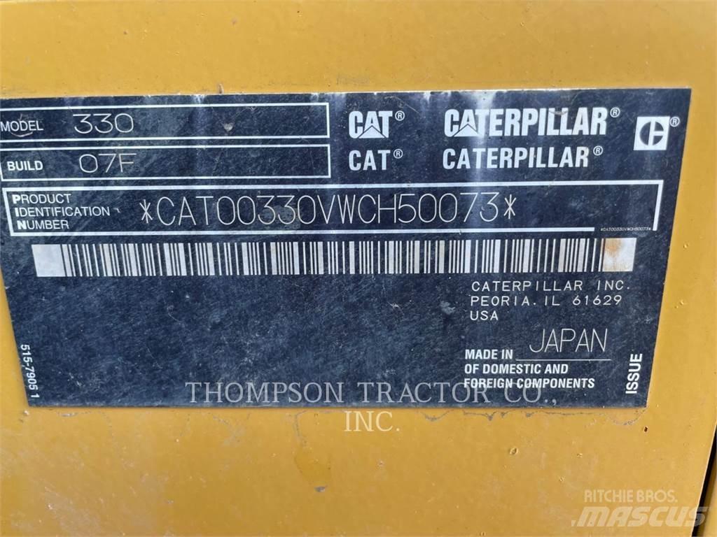 CAT 330 Vikšriniai ekskavatoriai