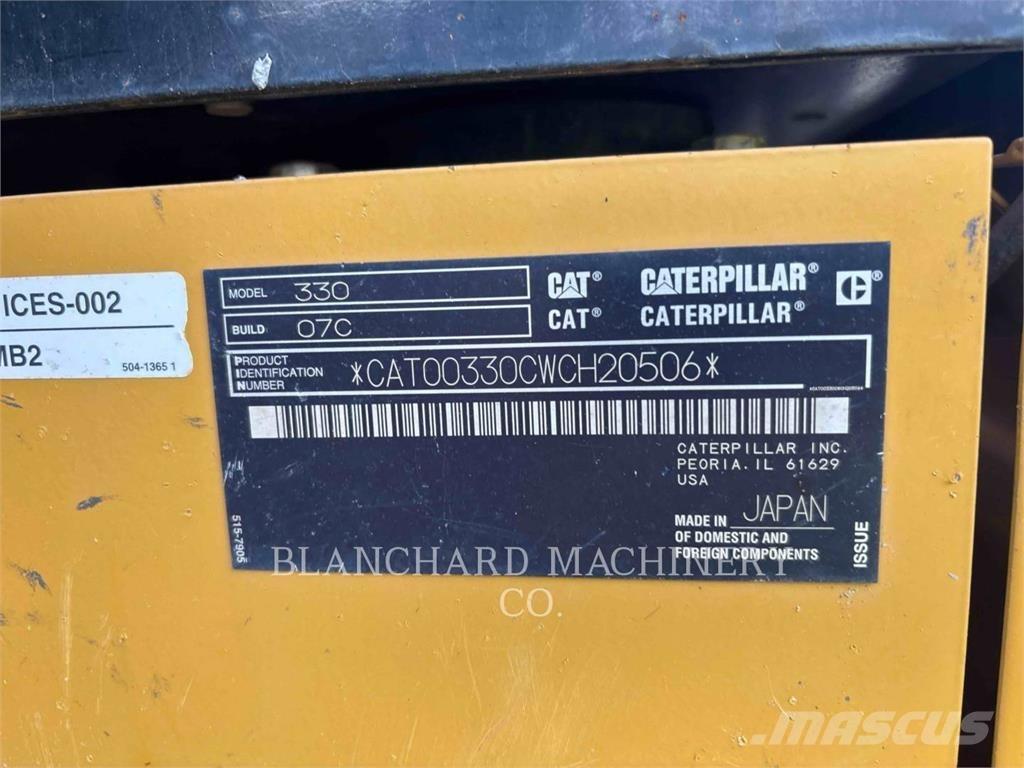 CAT 330 Vikšriniai ekskavatoriai