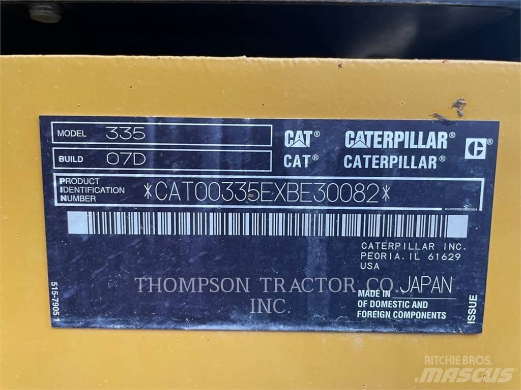 CAT 335 Vikšriniai ekskavatoriai