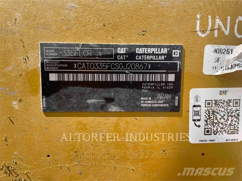 CAT 335F LCR Vikšriniai ekskavatoriai