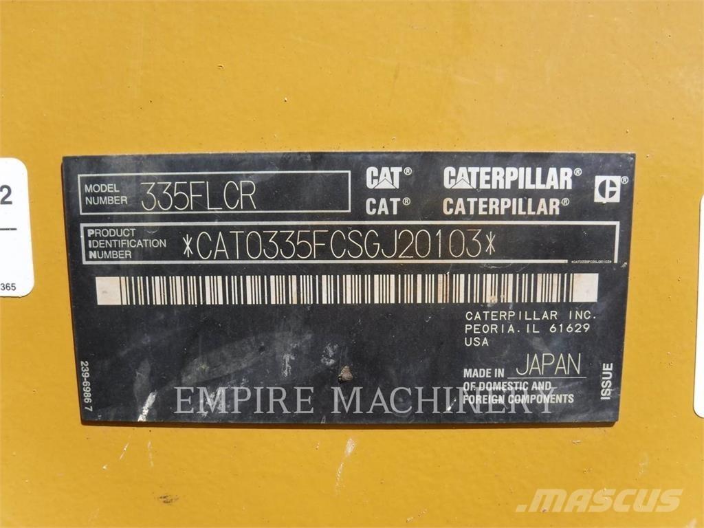 CAT 335FLCR Vikšriniai ekskavatoriai