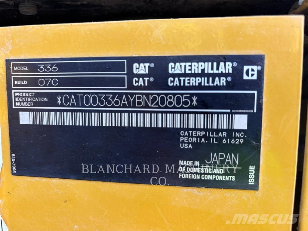 CAT 336 Vikšriniai ekskavatoriai