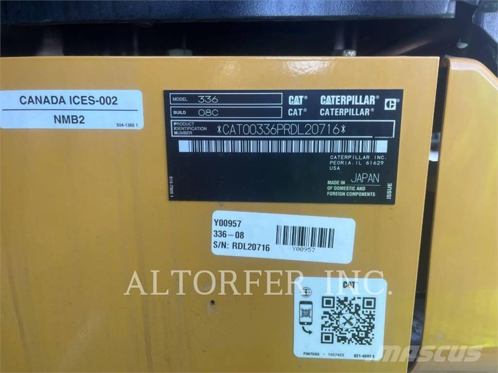 CAT 336-08 Vikšriniai ekskavatoriai