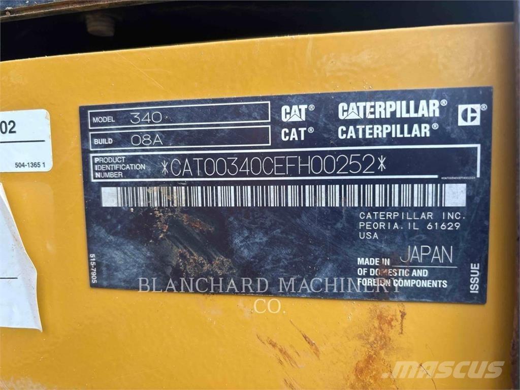CAT 340 Vikšriniai ekskavatoriai