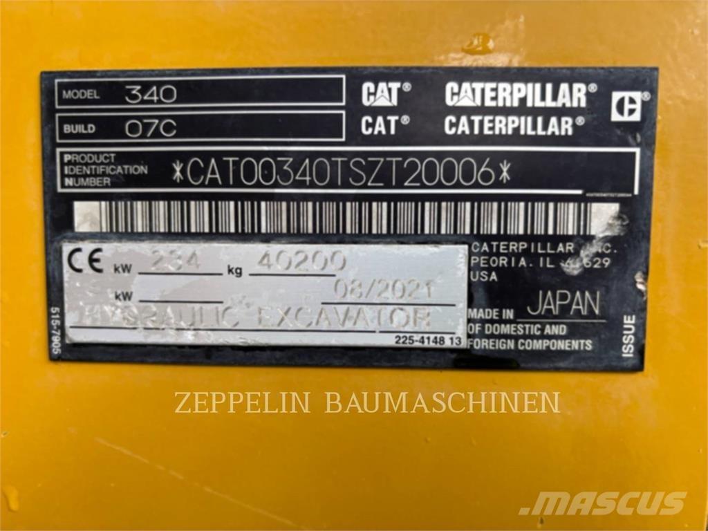 CAT 340-07A Vikšriniai ekskavatoriai
