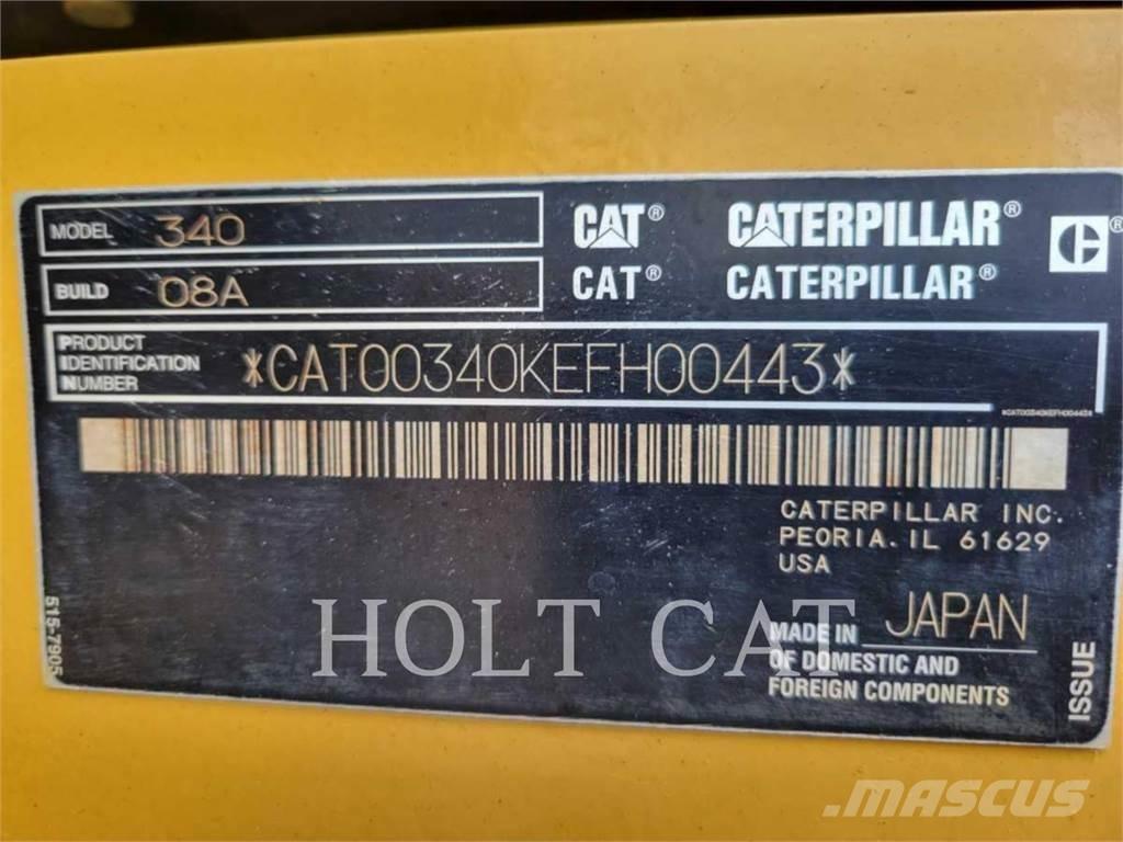 CAT 340 12 TC Vikšriniai ekskavatoriai