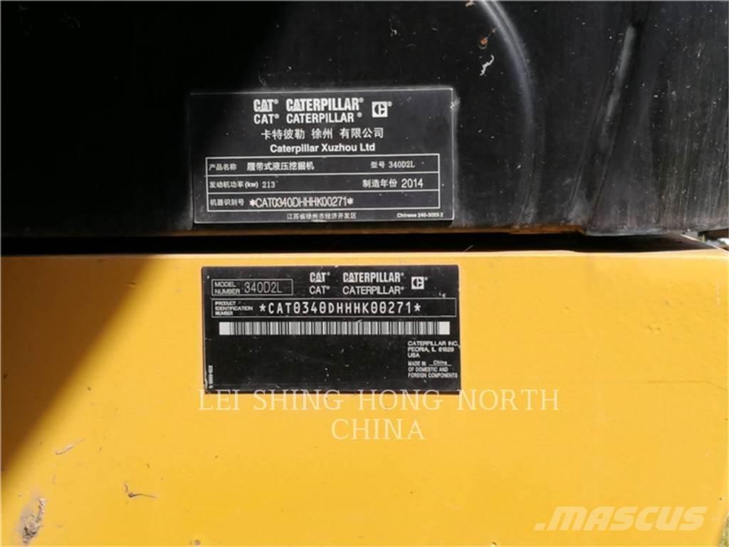 CAT 340D2L Vikšriniai ekskavatoriai